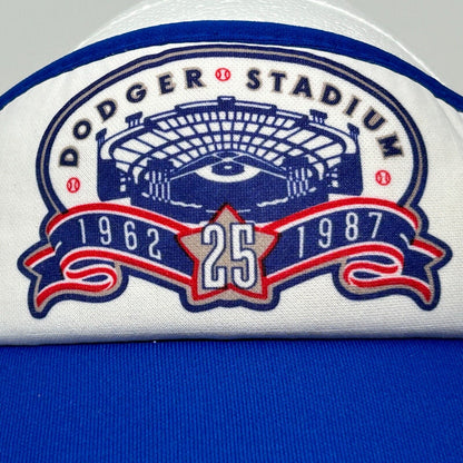 LA Los Angeles Dodgers Stadium 1987 Visor Hat Blue Vintage 80s MLB Baseball