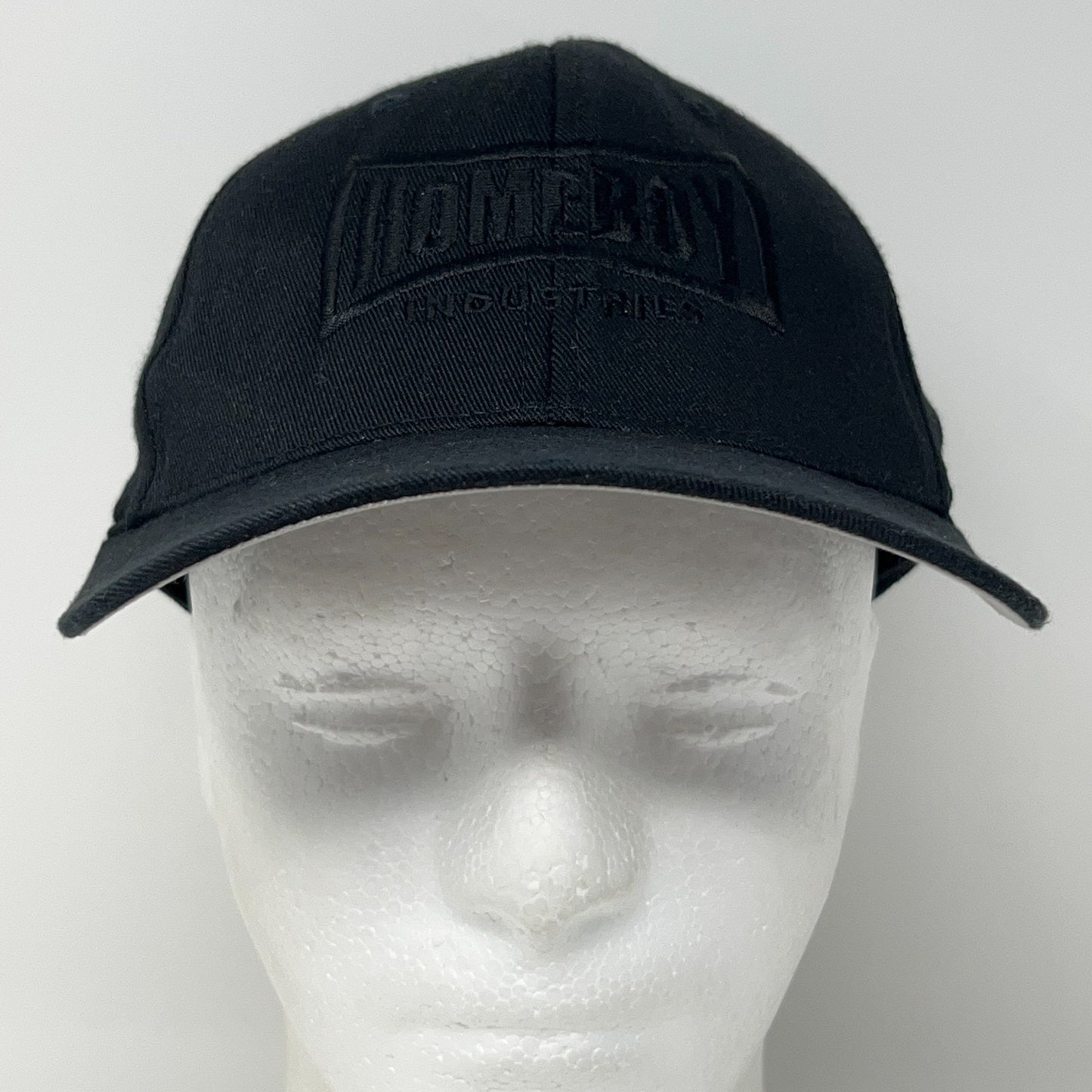 Homeboy Industries Hat Baseball Cap 6 Panel Black On Black FlexFit S-M