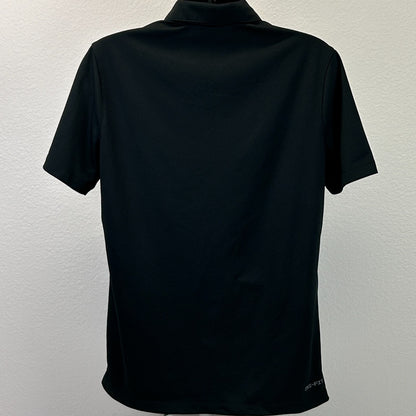 Las Vegas Raiders Polo Shirt Black NFL Short Sleeve Nike Dri Fit Mens L Large