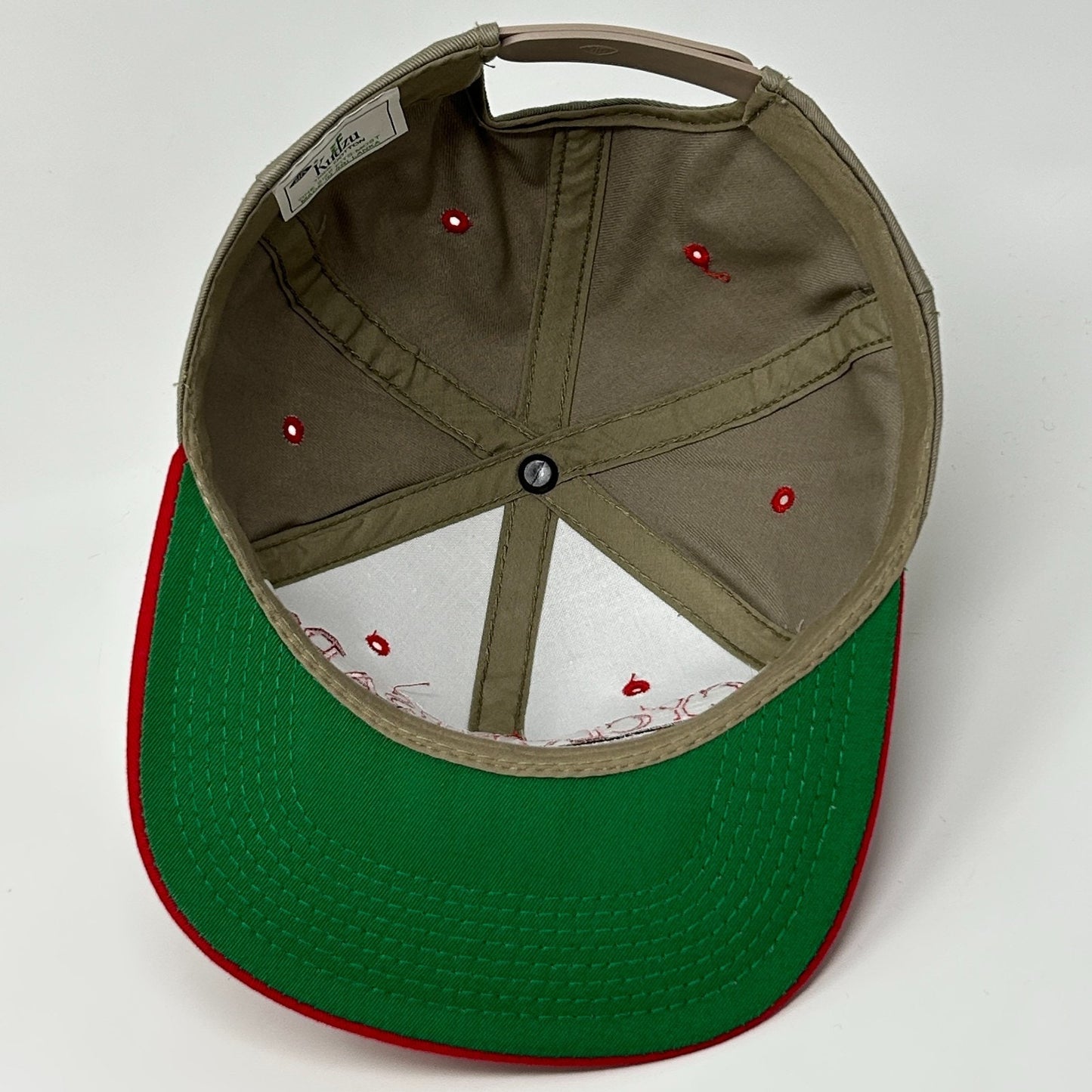 Vintage Russellville High School Cyclones Hat Cap Beige 90s Arkansas Snapback