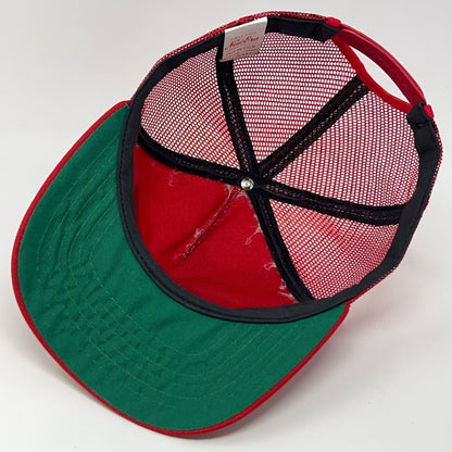 Vintage 80s Arvada Excavating Trucker Hat Baseball Cap Colorado USA Snapback Red