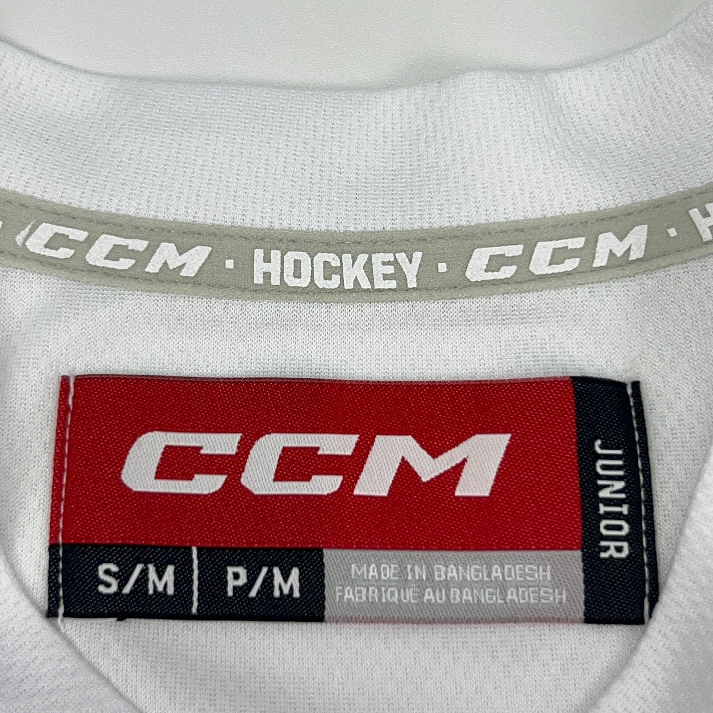 CCM Quicklite 5000 Junior Practice Hockey Jersey Shirt S-M Small-Medium White