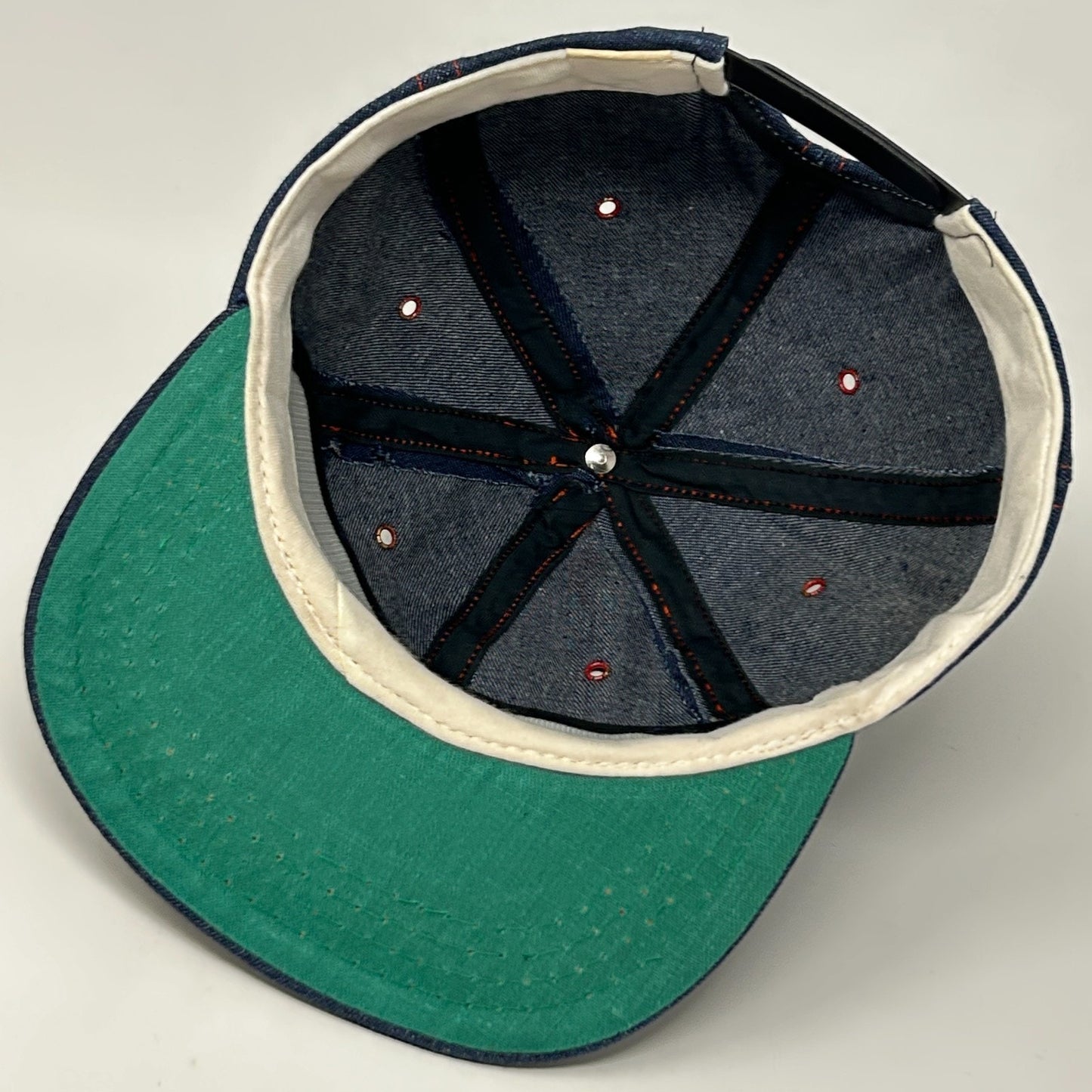 Vintage 70s Poulan Micro XXV Chainsaw Hat Baseball Cap Denim USA Snapback Blue
