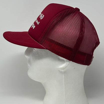 Vintage 80s Sex Over 60 Trucker Hat Baseball Cap 5 Panel Mesh Snapback Red - Neon Vintage