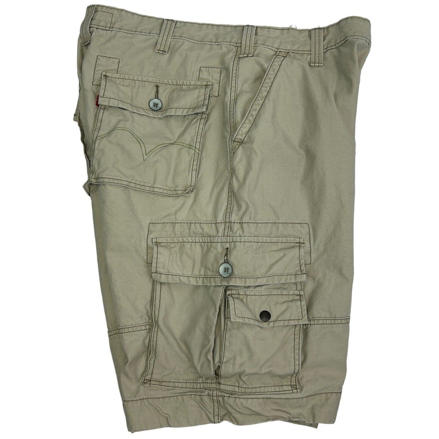 Pantalones cortos cargo Levi's Squad para hombre, talla 35, sarga de algodón beige Levi Strauss 36610-8091