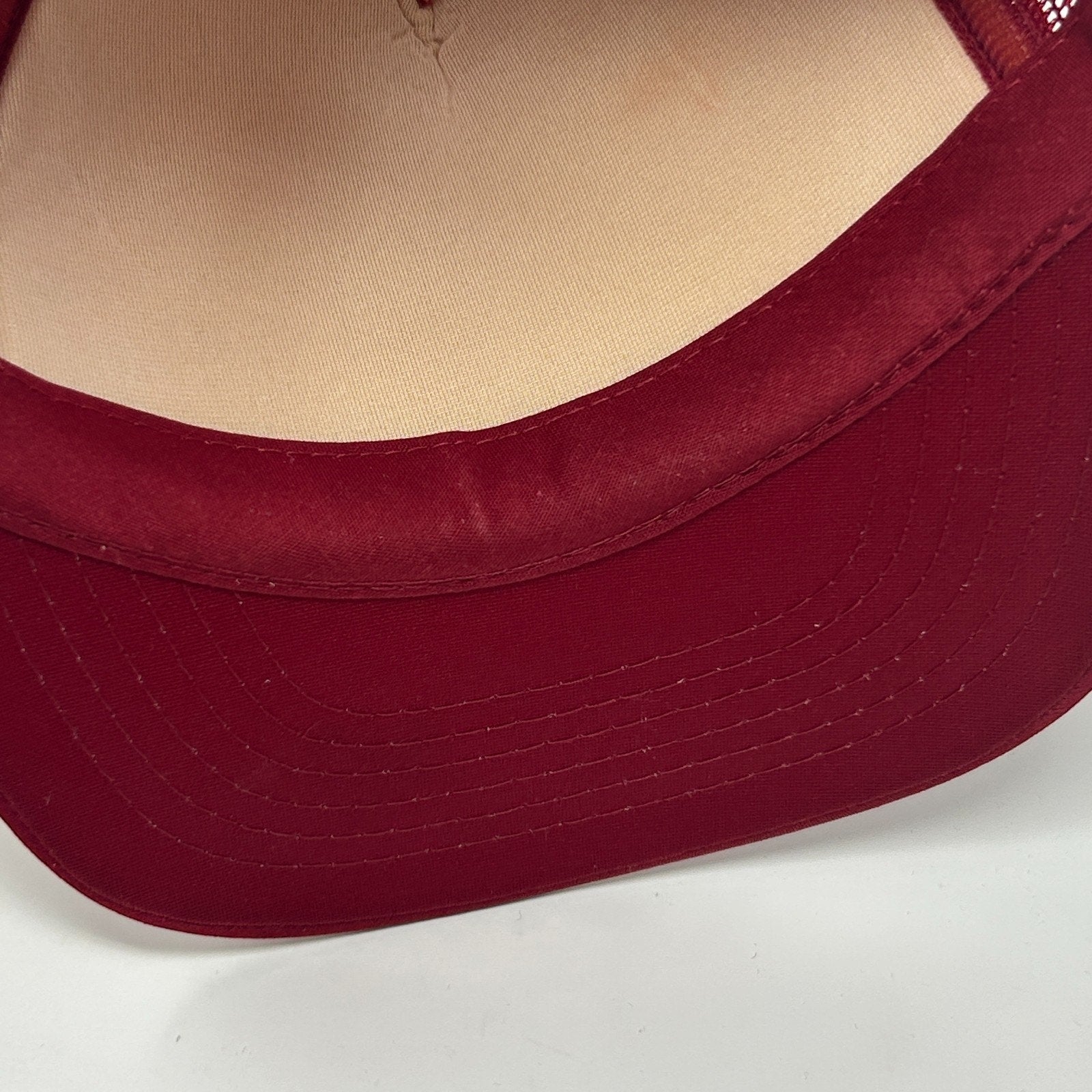 Vintage 80s Sex Over 60 Trucker Hat Baseball Cap 5 Panel Mesh Snapback Red - Neon Vintage
