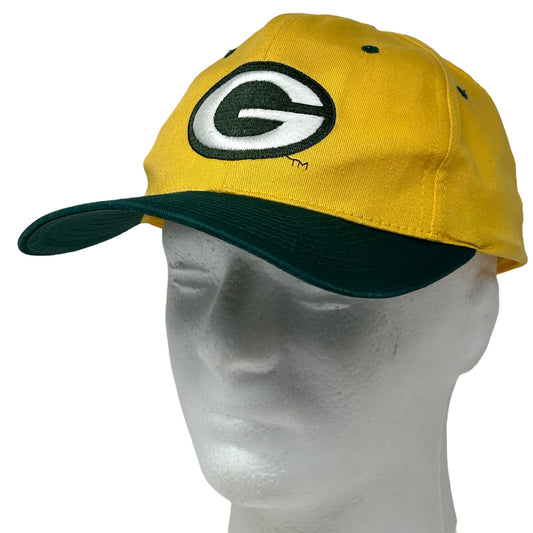 Vintage 90s Green Bay Packers Hat Yellow Cap Coca Cola Citgo NFL Snapback