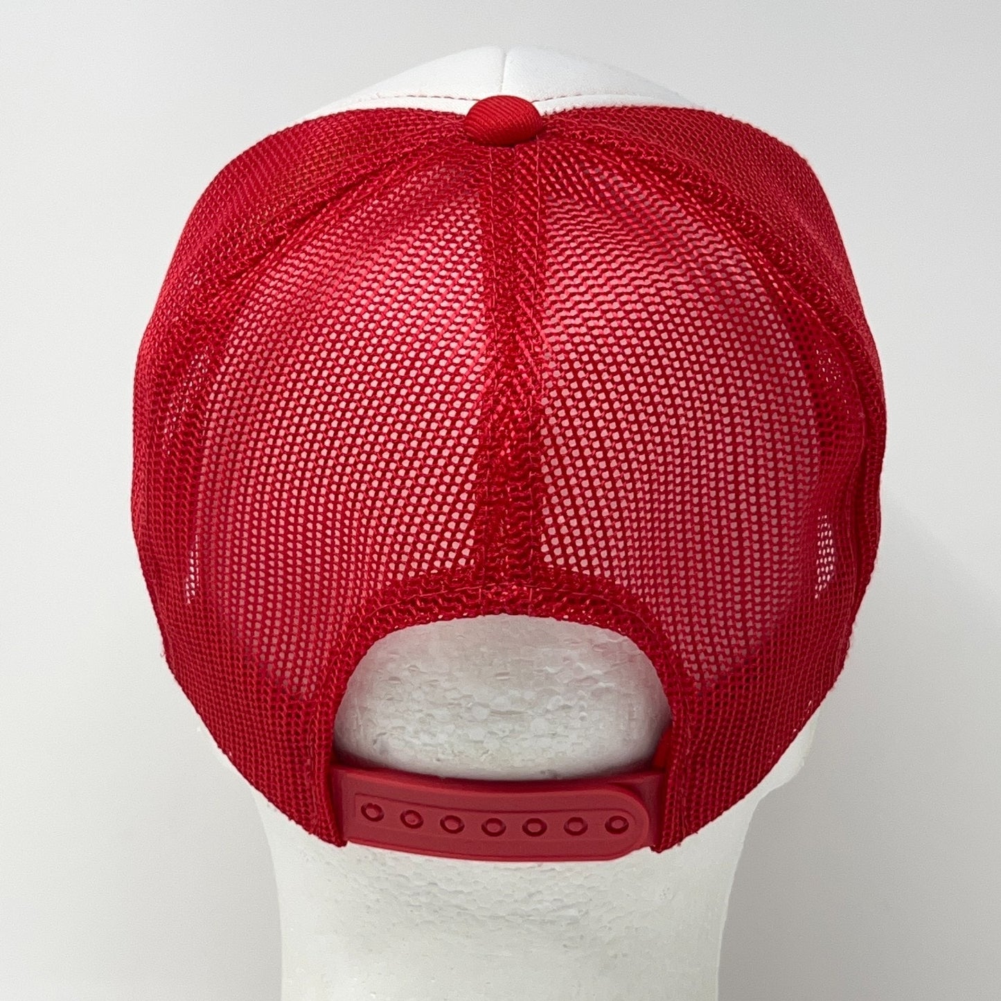 Vintage 80s Henris Supply Inc Trucker Hat Baseball Cap Petaluma Snapback Red