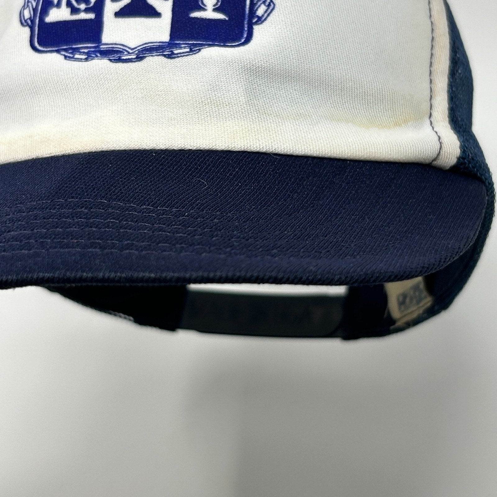 Vintage 80s CWA Communications Workers Trucker Hat Baseball Cap Snapback Blue - Neon Vintage