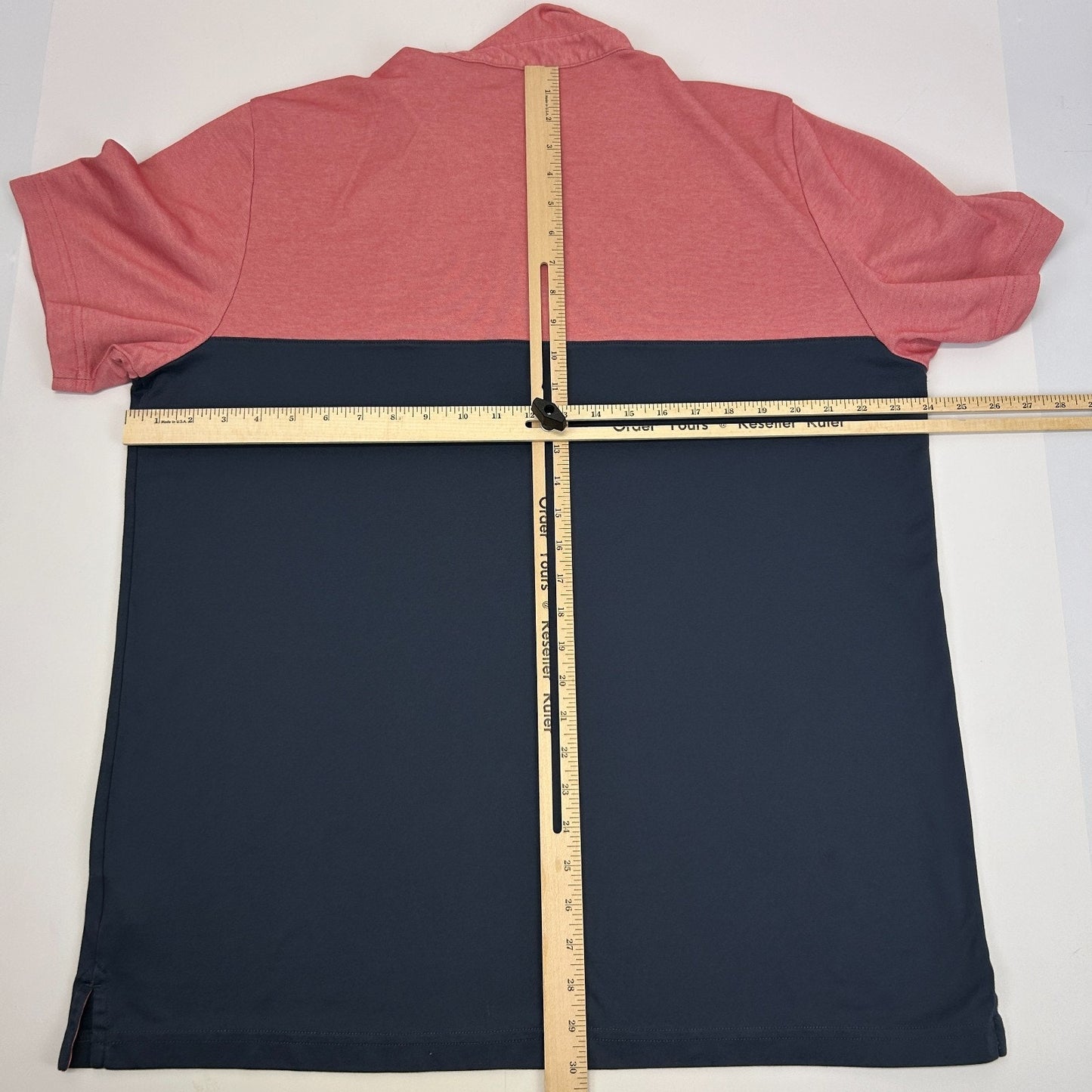 Travis Mathew Sunset Block Polo Shirt Mens XL X-Large Blue Golf Golfer TM1MY401