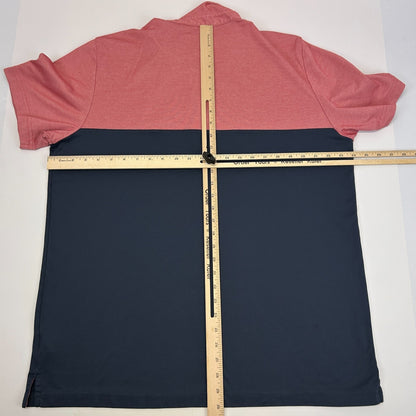 Travis Mathew Sunset Block Polo Shirt Mens XL X-Large Blue Golf Golfer TM1MY401