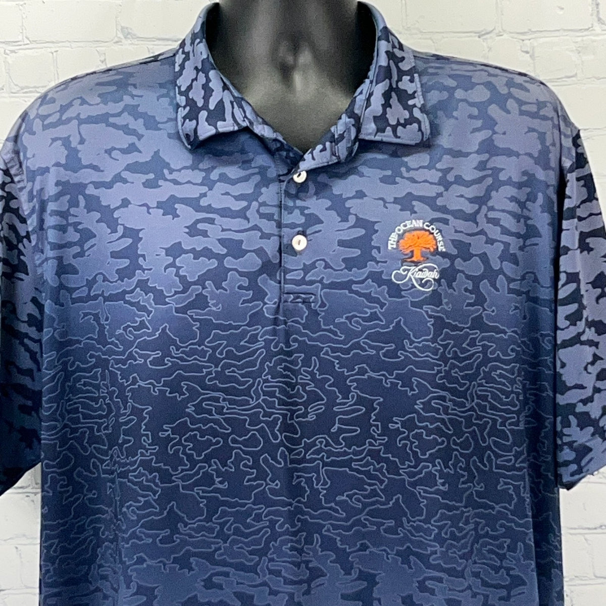 Peter Millar Summer Comfort Polo XL X-Large Camo Kiawah Ocean Course Golf Shirt