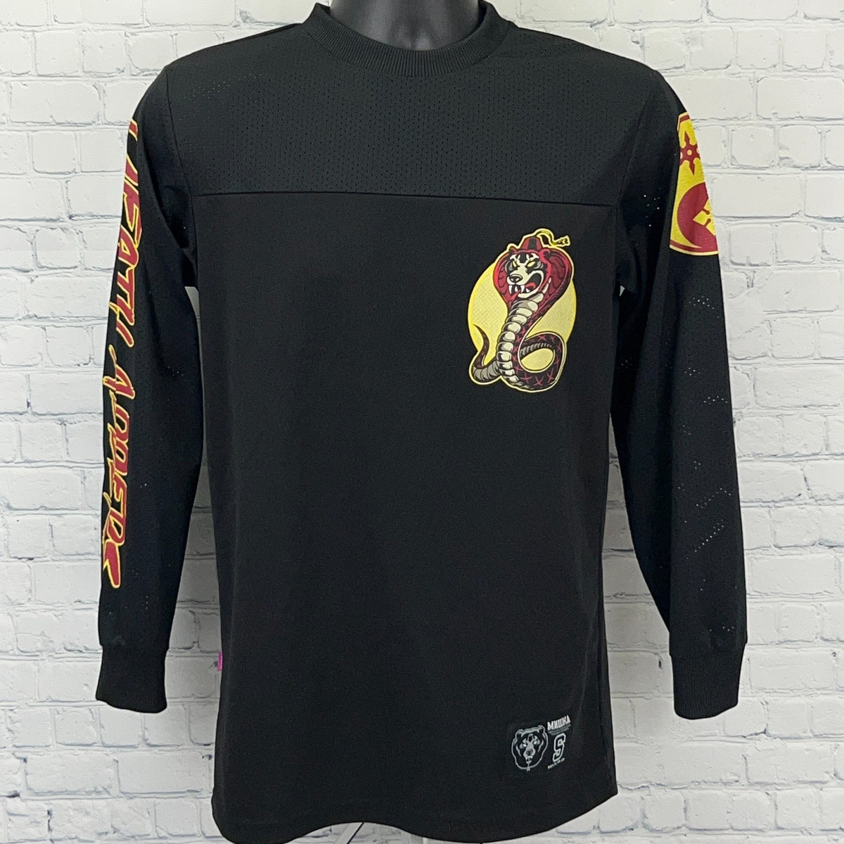 Mishka Death Adders Football Jersey S Small Black Long Sleeve Cobra Snake Shirt