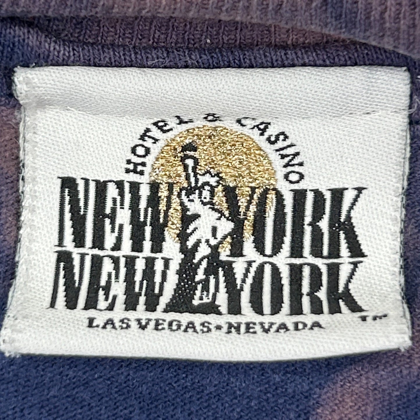 Vintage 90s New York NY Casino Las Vegas T Shirt Hotel Gambling USA Blue 2XL XXL