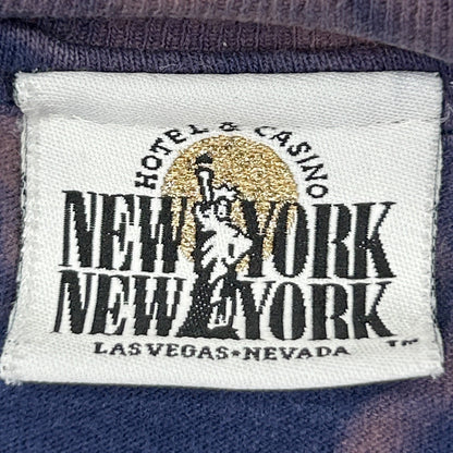 Vintage 90s New York NY Casino Las Vegas T Shirt Hotel Gambling USA Blue 2XL XXL