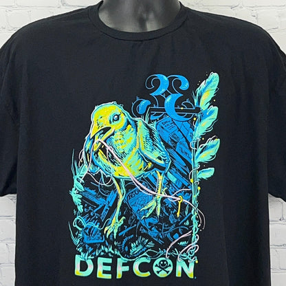 DEF CON 33 PHREE Bird Mar Williams T Shirt 2XL XXL Black 2025 Cybersecurity Tee