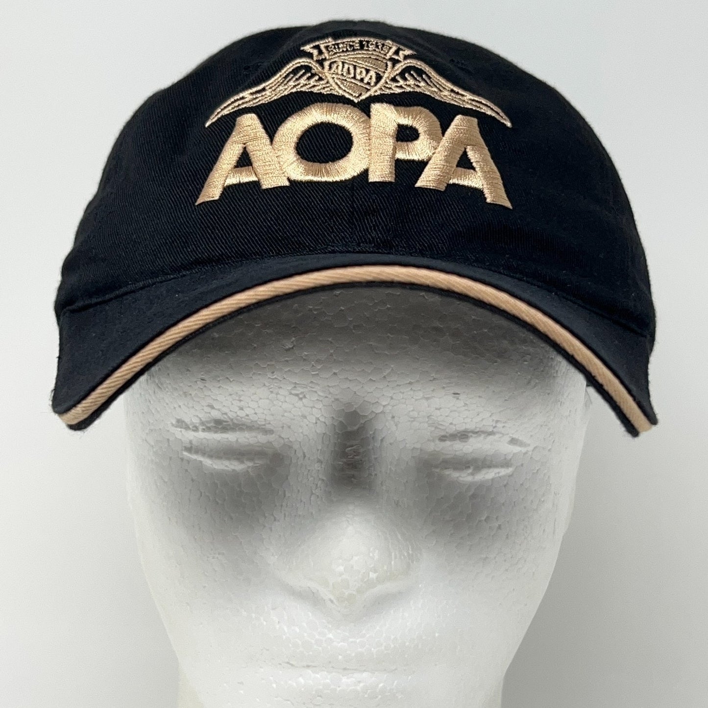 AOPA Aircraft Owners Pilots Assoc Dad Hat Baseball Cap 75 Years Strapback Black