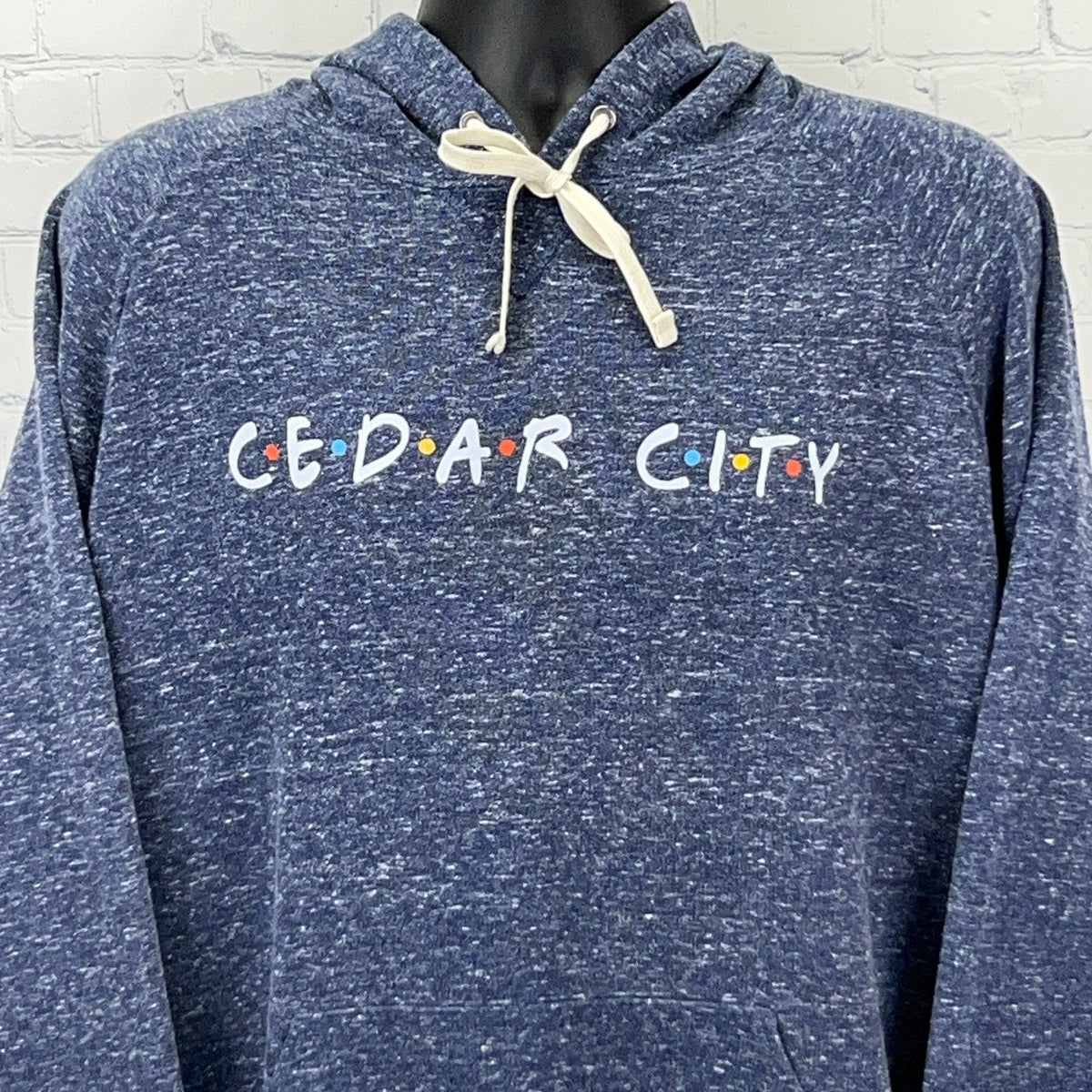 Cedar City Utah Hoodie 2XL XXL Heather Blue Friends Style Pullover Sweatshirt