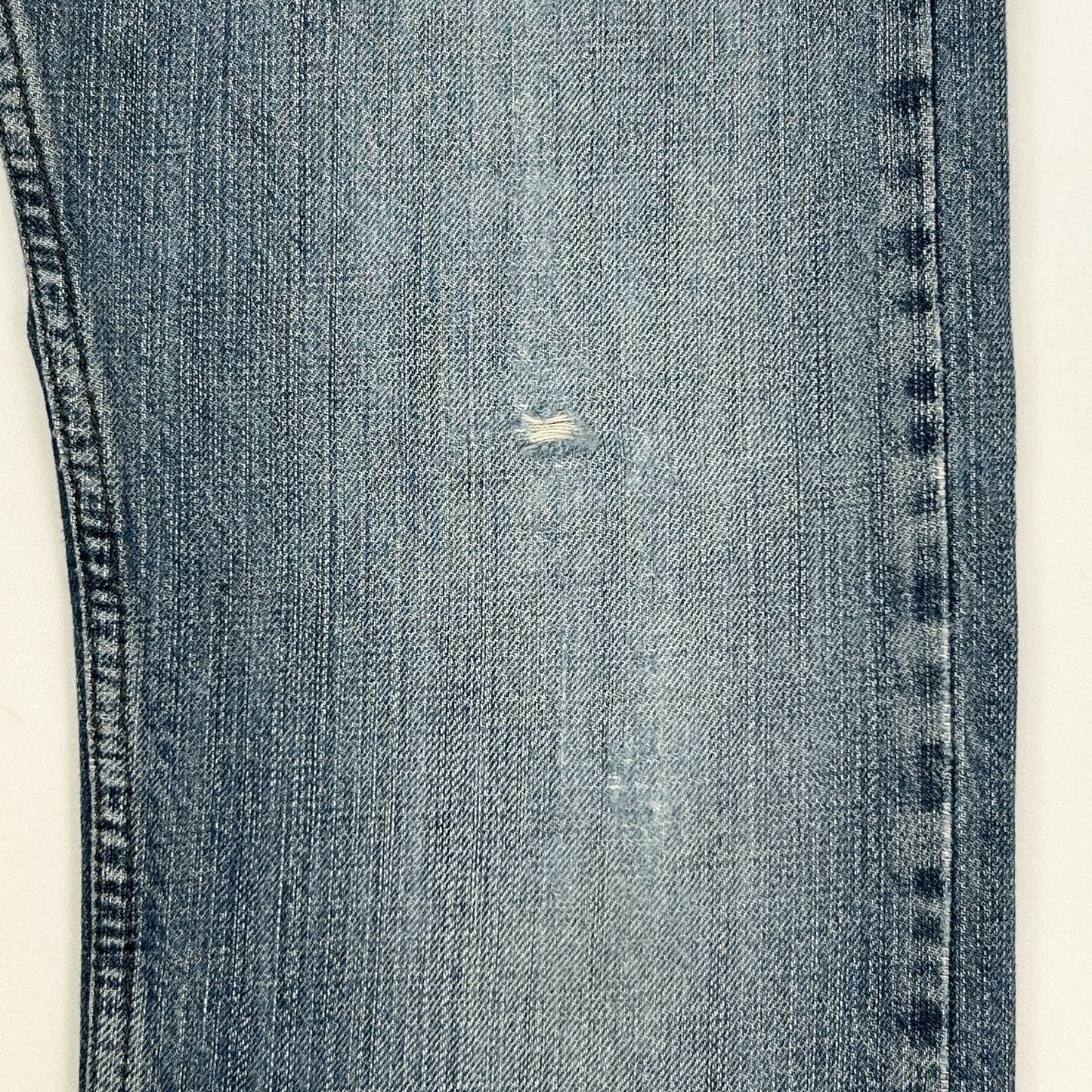 Levis 514 Straight Fit Jeans Distressed Levi Strauss Denim Blue Mens 32x32