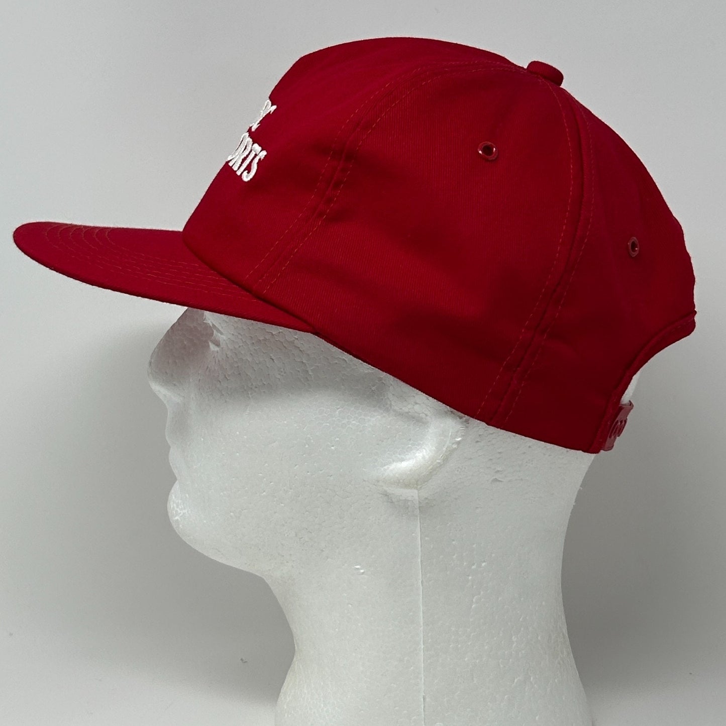 Vintage 80s NBC Sports Hat Baseball Cap K-Products Made In USA Snapback Red