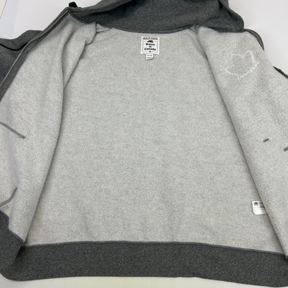 Roots is Canada Hoodie Hooded Sweatshirt Full Zip Maple Leaf Gray Mens L Large