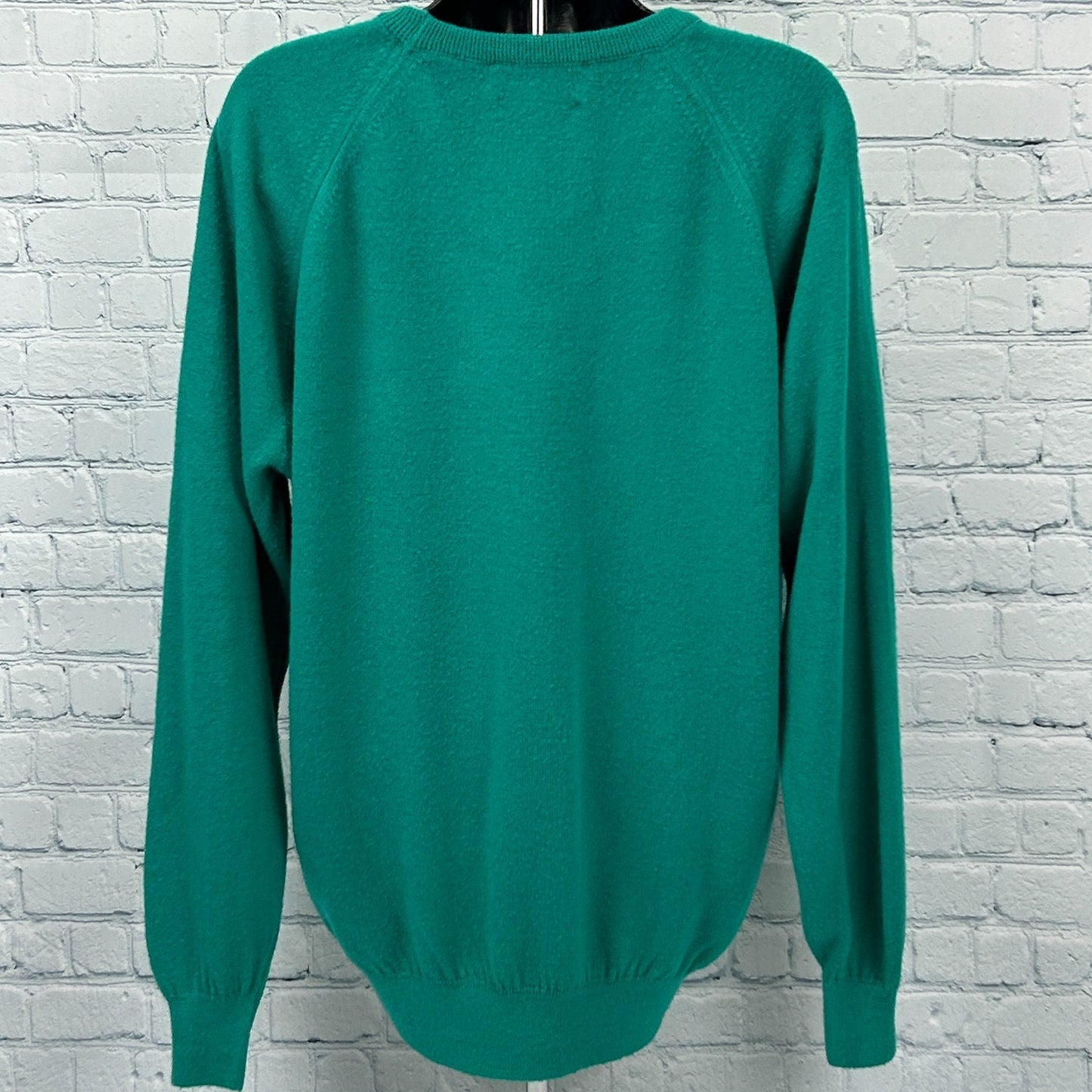 Vintage 70s Waialae Country Club Sweater Golfing USA V Neck Green Womens L Large