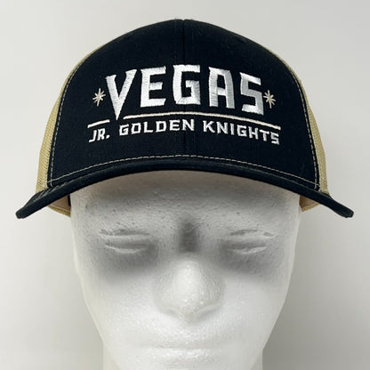 Las Vegas Jr Golden Knights Trucker Hat Baseball Cap NHL Hockey Snapback Black