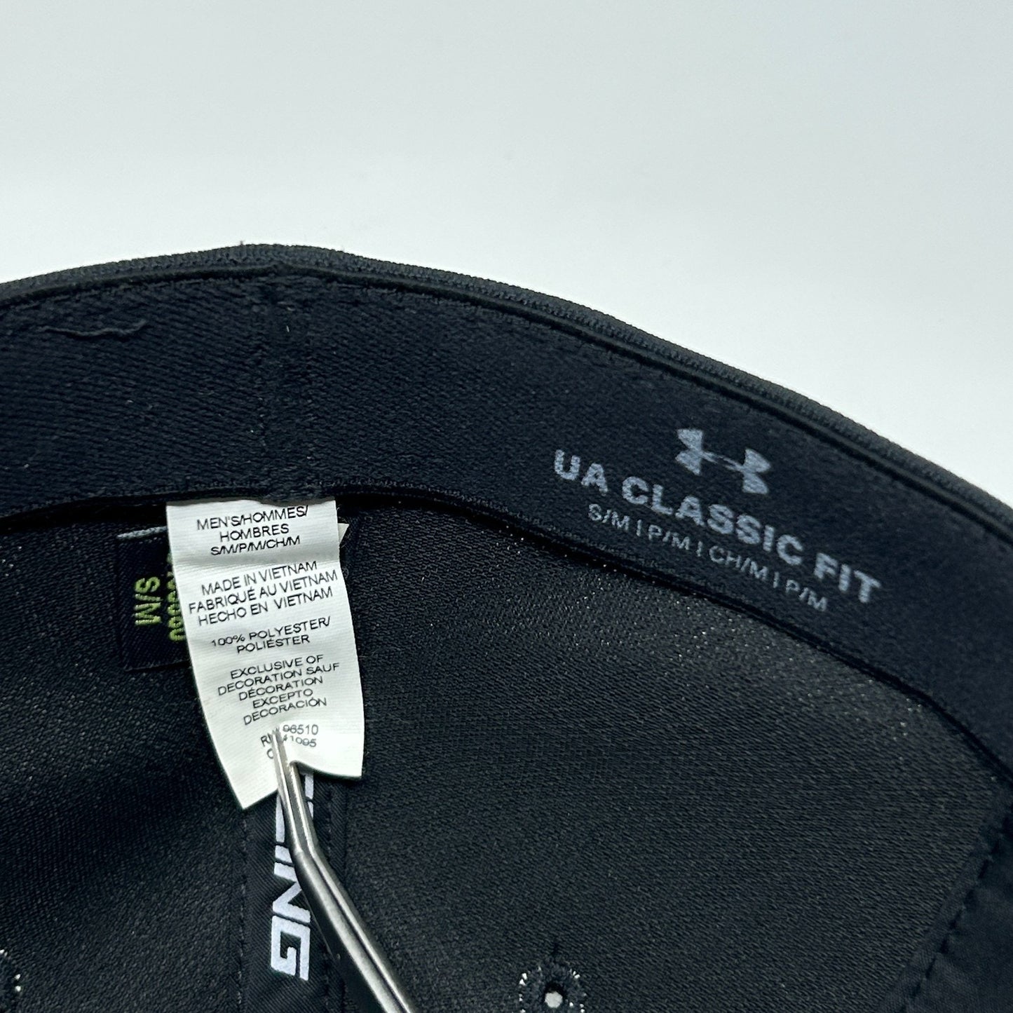 Under Armour UA Freedom Hat Baseball Cap Patriotic USA Black Flex Fitted S-M