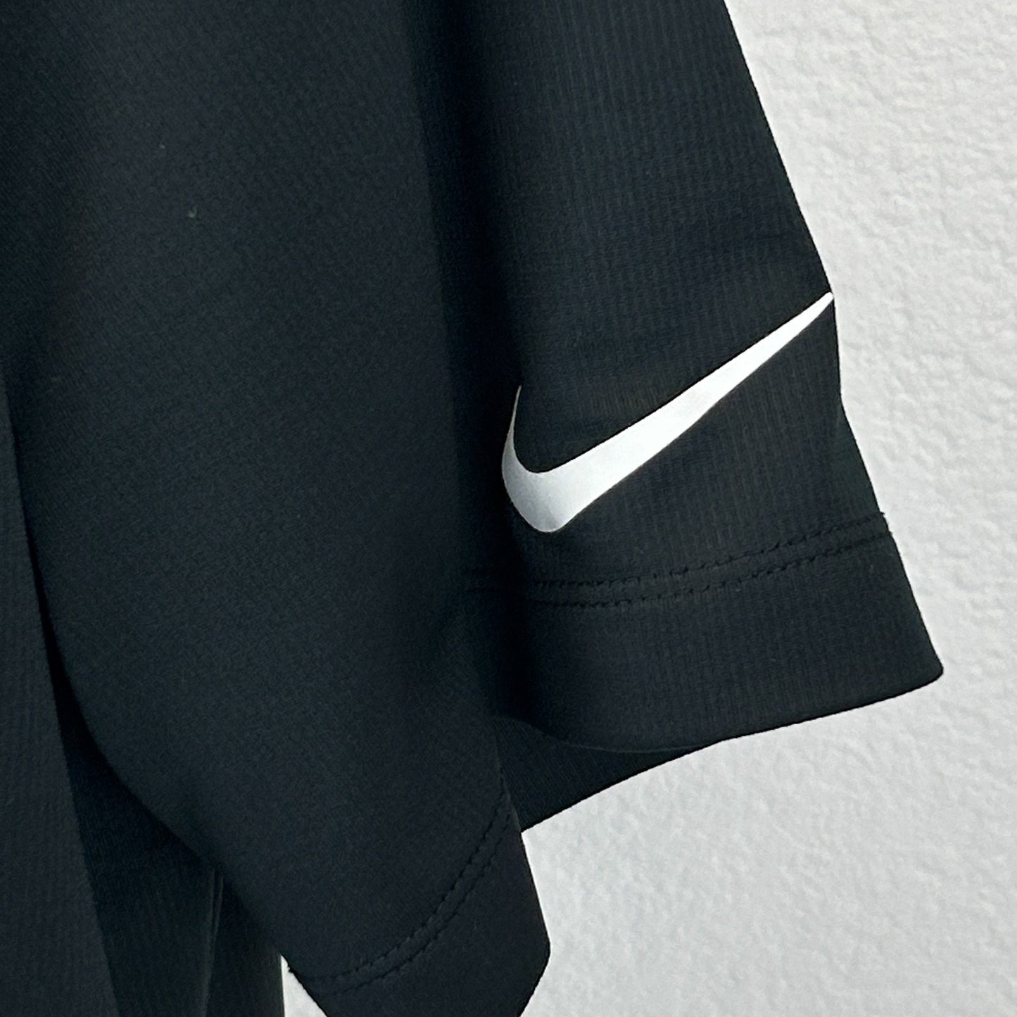 Las Vegas Raiders Polo Shirt Black NFL Short Sleeve Nike Dri Fit Mens L Large