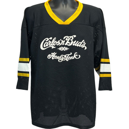 Camiseta de hockey vintage Honky Tonk de Carlos 'n Bud, años 90, XXL, Vancouver, para hombre, color negro