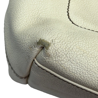 Bolso bandolera grande de piel granulada Keely de Fossil en color blanco hueso para mujer