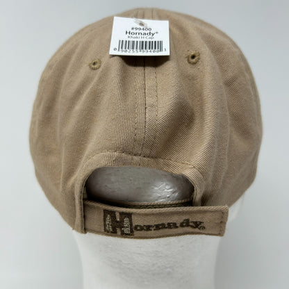 Hornady Ammunition Dad Hat Baseball Cap Firearms Bullets Strapback Khaki Beige