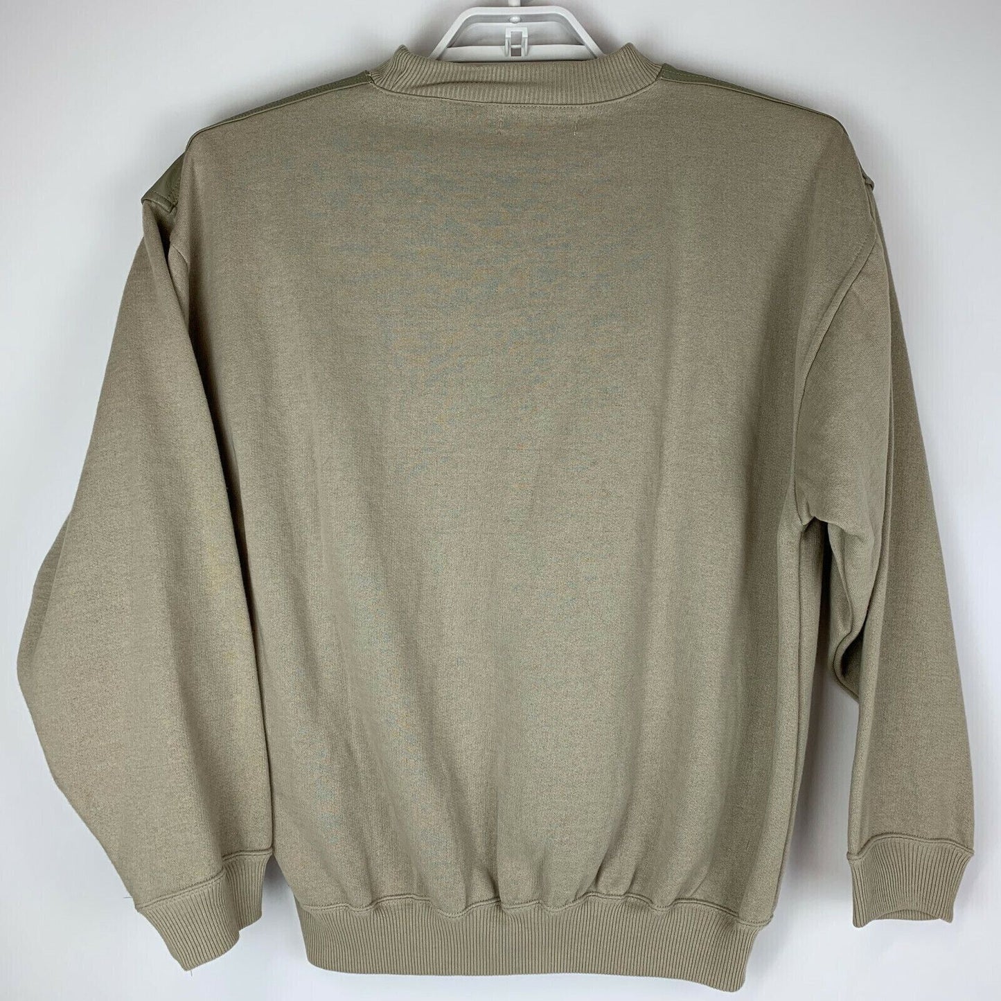 Sudadera estilo suéter Mark Elliot Vintage de los años 90 con detalles de cuero, talla XL, para hombre, color beige