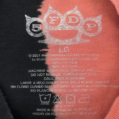 Five Finger Death Punch Jekyll and Hyde T Shirt 5FDP Band Tie Dye Orange L Large