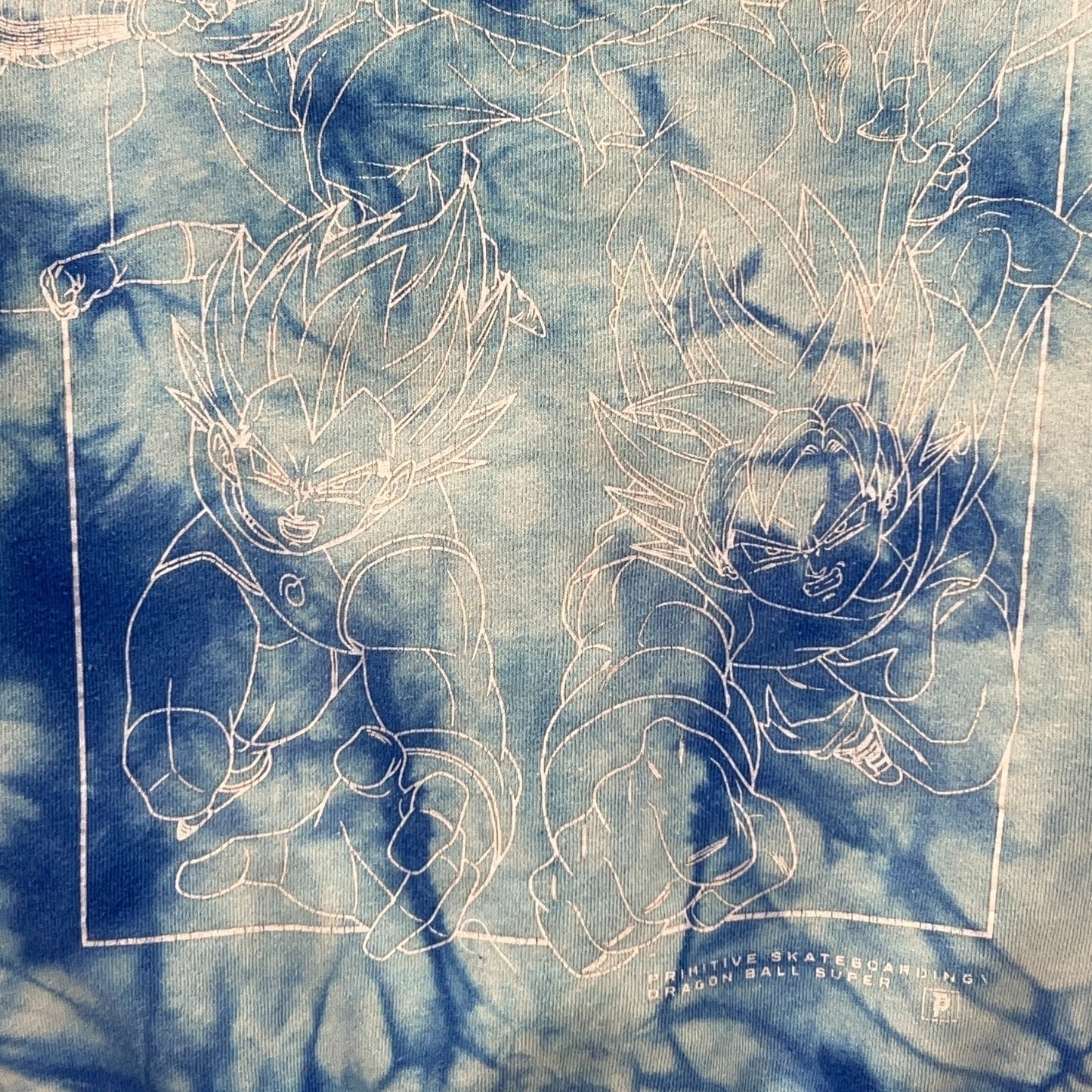 Primitive x Dragon Ball Super Hoodie Hooded Sweatshirt Blue Tie Dye S Small