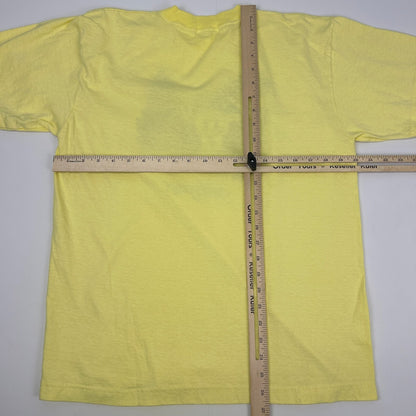 Vintage 90s Philippines T Shirt Filipino Hand Painted Waterfall Yellow M Medium