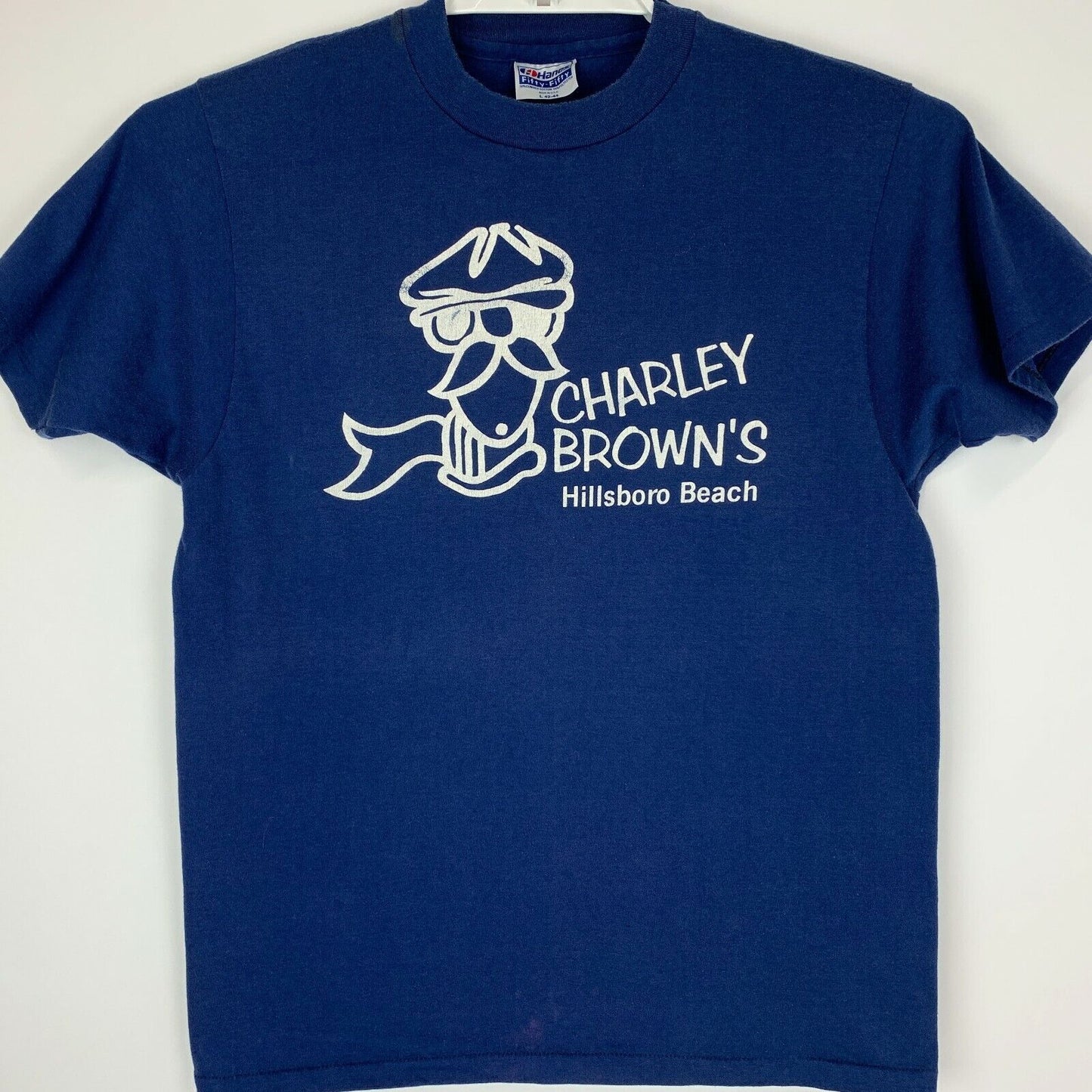 Charley Browns Hillsboro Beach Vintage 80s T Shirt Florida Made In USA Medium