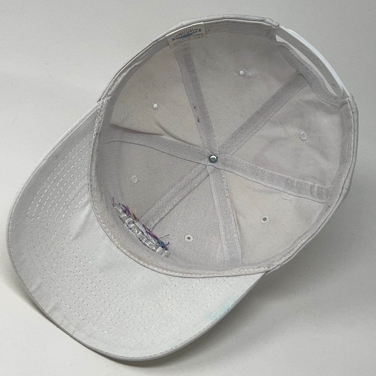 Vintage Harrah's Laughlin Casino Hat Baseball Cap White Snapback Logo Nevada