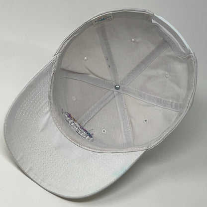 Vintage Harrah's Laughlin Casino Hat Baseball Cap White Snapback Logo Nevada