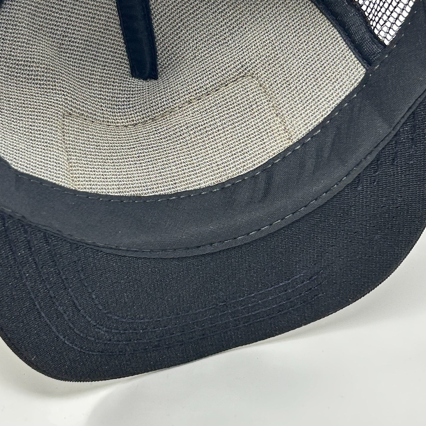 Vintage 80s KVAL Patch Trucker Hat Baseball Cap Made In USA Mesh Snapback Black