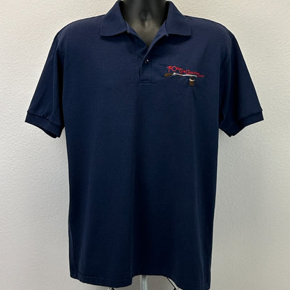 Vintage 90s The Ohio Gun Collectors Assoc Polo Shirt OGCA Firearms Blue L Large