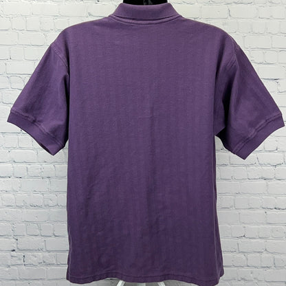 Vintage 90s Wolfgang Puck Polo Shirt XL X-Large Purple Live Love Eat Chef Food