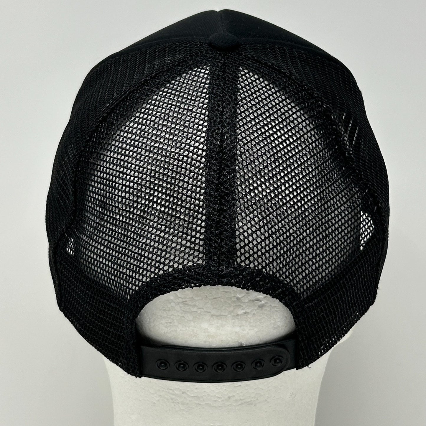 Vintage US Army Trucker Hat Cap Black 80s Camouflage Military Mesh Snapback