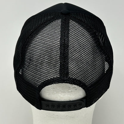 Vintage US Army Trucker Hat Cap Black 80s Camouflage Military Mesh Snapback