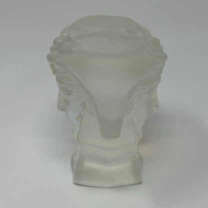 Versace x Rosenthal Blown Glass Paperweight Medusa Iridescent Opalescent White