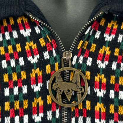 Vintage 90s Trutus Biancara by Monobaik Polo Sweater Collared Black XL X-Large