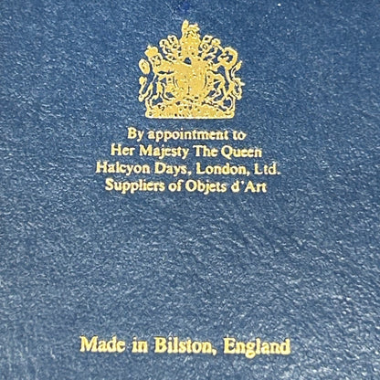 Vintage Halcyon Days Enamel Screw Top Jar "The Gift Is Small" Bilston England