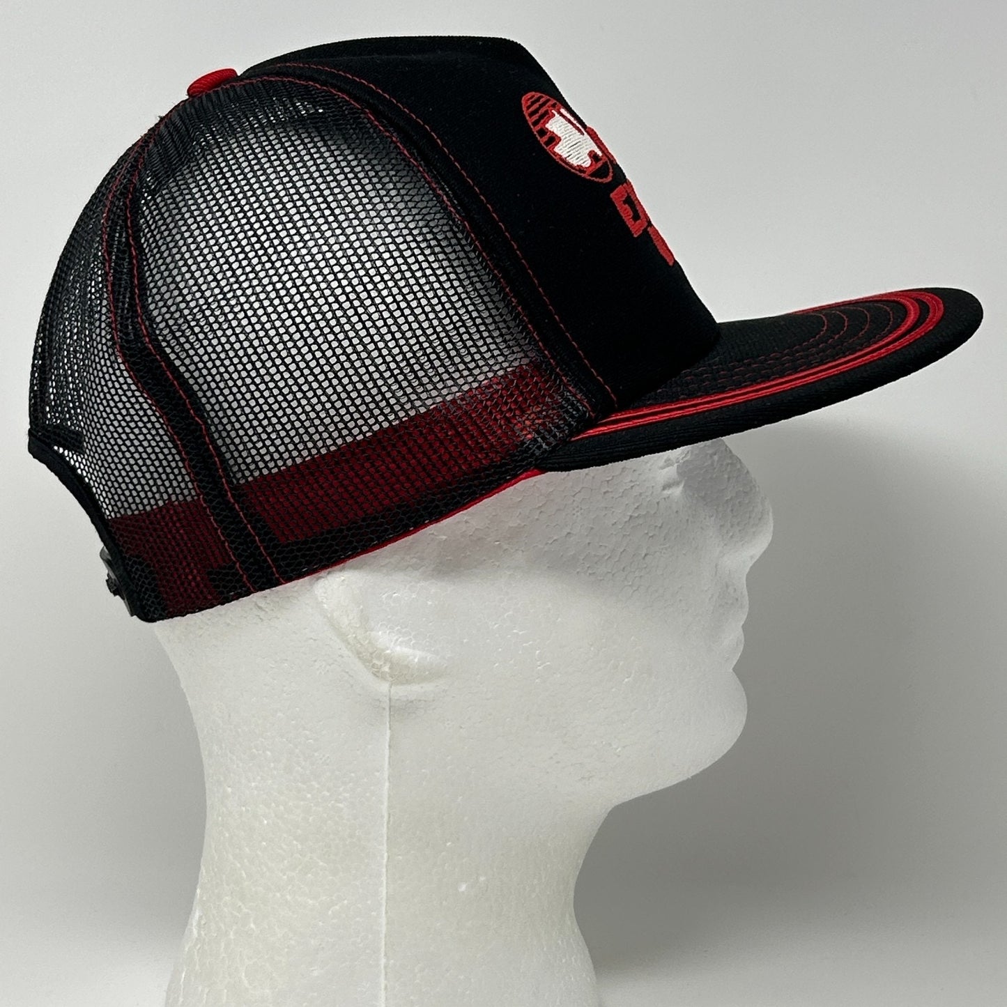 Vintage 80s Days Express Inc Trucker Hat Baseball Cap USA Mesh Snapback Black