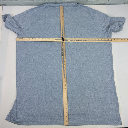 The Foundry Supply Co Polo Shirt Quick Dri Easy Care Heather Blue 3XLT XXXL Tall