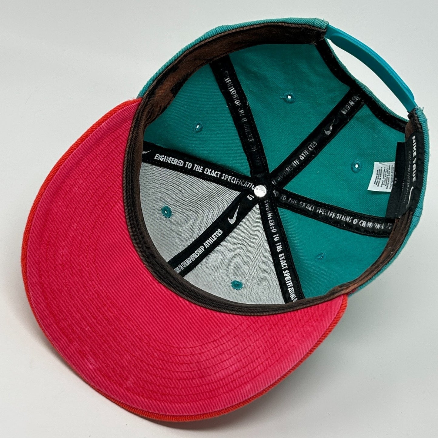 Nike True Swoosh Logo Wool Hat Baseball Cap Snapback 6 Panel Green